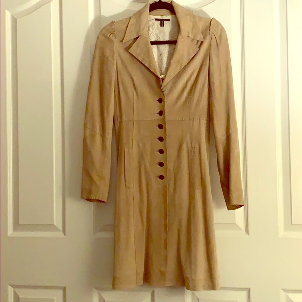 Ellie Tahari for Bergdorf Goodman suede trench
